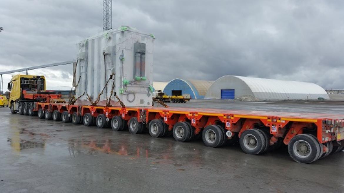 Heavy transformer transportation in Northern Sweden - Silvasti